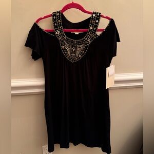 Boston Proper Metal Neck Design Shirt